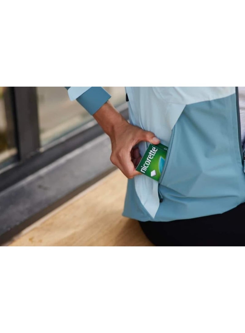 nicorette Pack of 2 Nicorette 2mg Nicotine Gum Fresh Mint Flavor Sugar Free 30 Pieces - Image 4