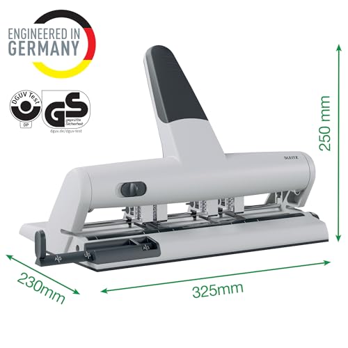 Leitz 51140184 Adjustable Hole Punch, up to 6 Hole Punching, 30 Sheets, Metal, AKTO, 51140084 - Silver - Image 3