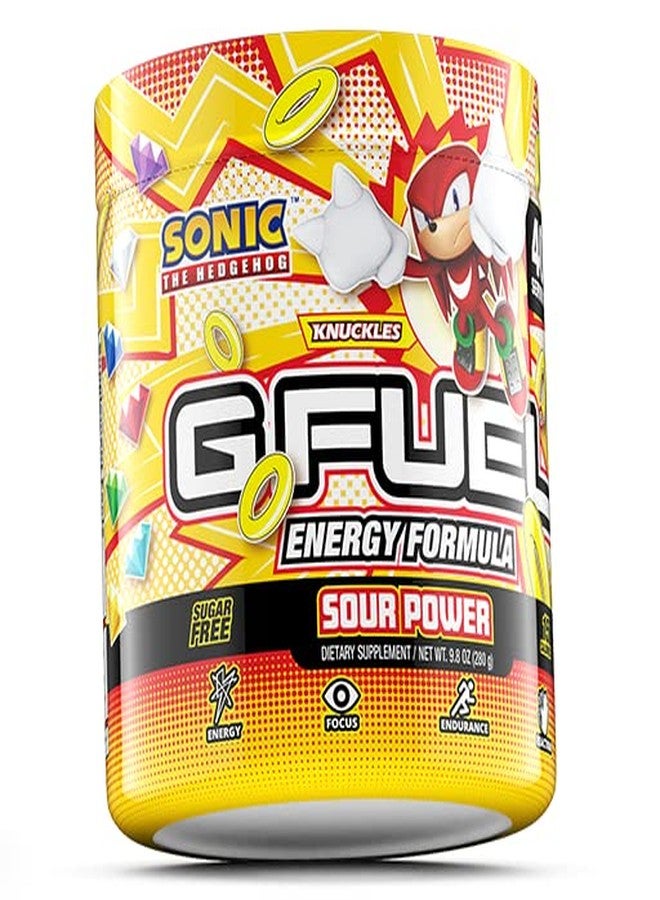 جي فيول مسحوق مشروب الطاقة ساور باور من جي فيول ناكلز، مزيج كافيين قبل التمرين للألعاب، خالٍ من السكر، تركيز أمينو، فيتامينات ومضادات أكسدة، 9.8 أونصة (نكهة التوت الحامض، 40 حصة) - Image 3