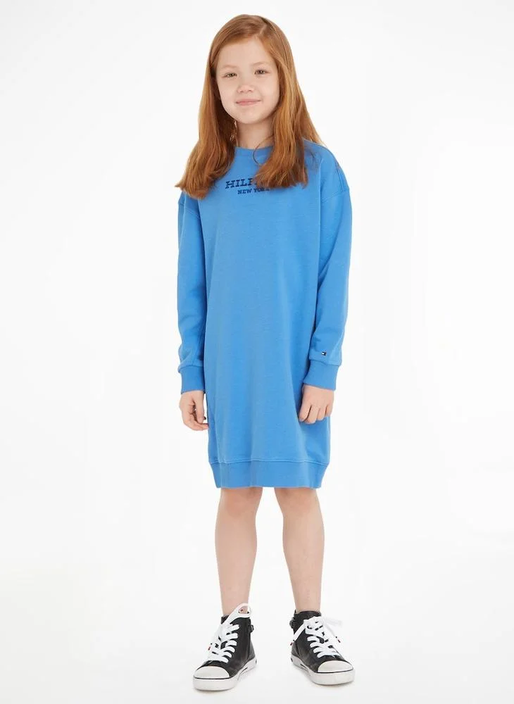 TOMMY HILFIGER Kids Logo Sweatshirt Midi Dress