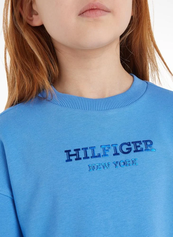 TOMMY HILFIGER Kids Logo Sweatshirt Midi Dress