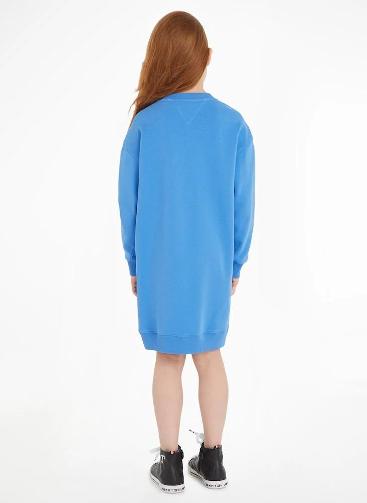 TOMMY HILFIGER Kids Logo Sweatshirt Midi Dress