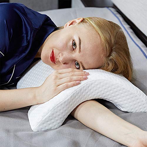 Dhruheer Standard Size Pressure Free Memory Foam Pillow for Neck Shoulder Back Support Head Arm Pillow for Sleeping - Specialty Medical Arm Protector Pillow (Standard, Memory Foam Set of 1) - Image 3