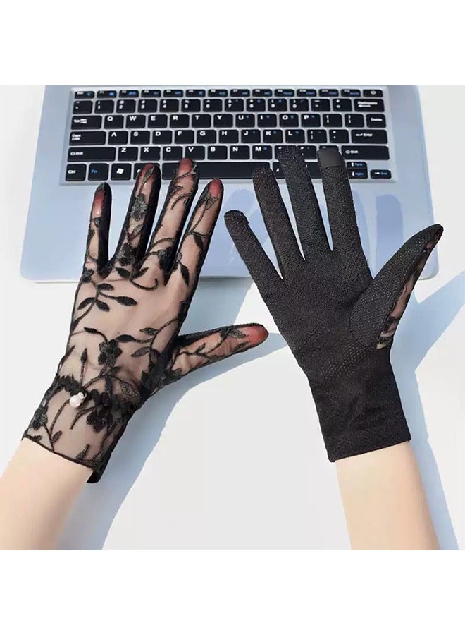 قفازات القيادة للحماية من أشعة الشمس من الدانتيل مقاس واحد - Image 3