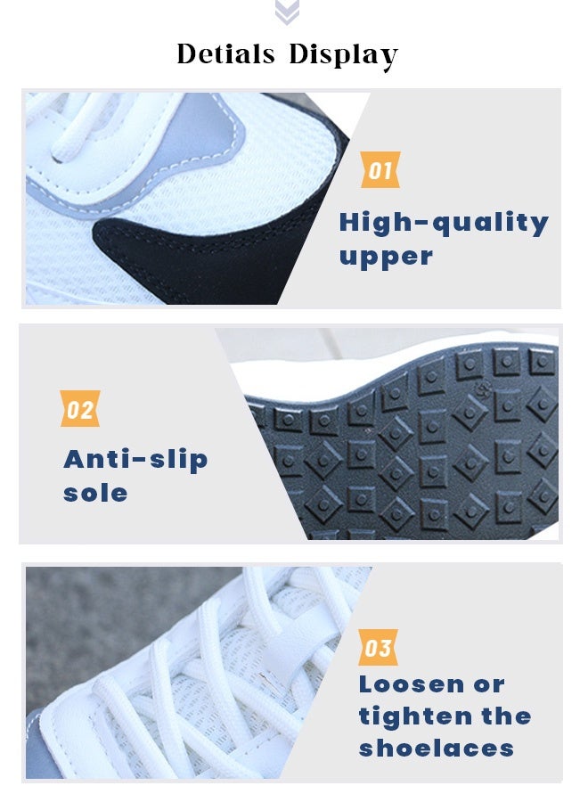 Breathable and lightweight genuine leather trendy shoes: Korean-style fashionable versatile sports casual sneakers for men and women, perfect for all occasions  - Image 5
