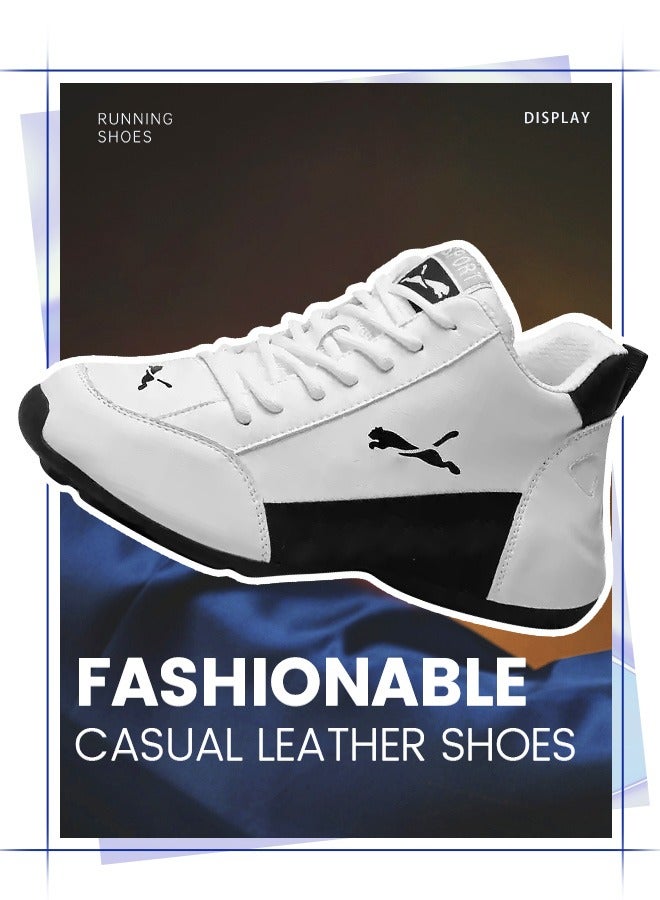 Breathable and lightweight genuine leather trendy shoes: Korean-style fashionable versatile sports casual sneakers for men and women, perfect for all occasions  - Image 2