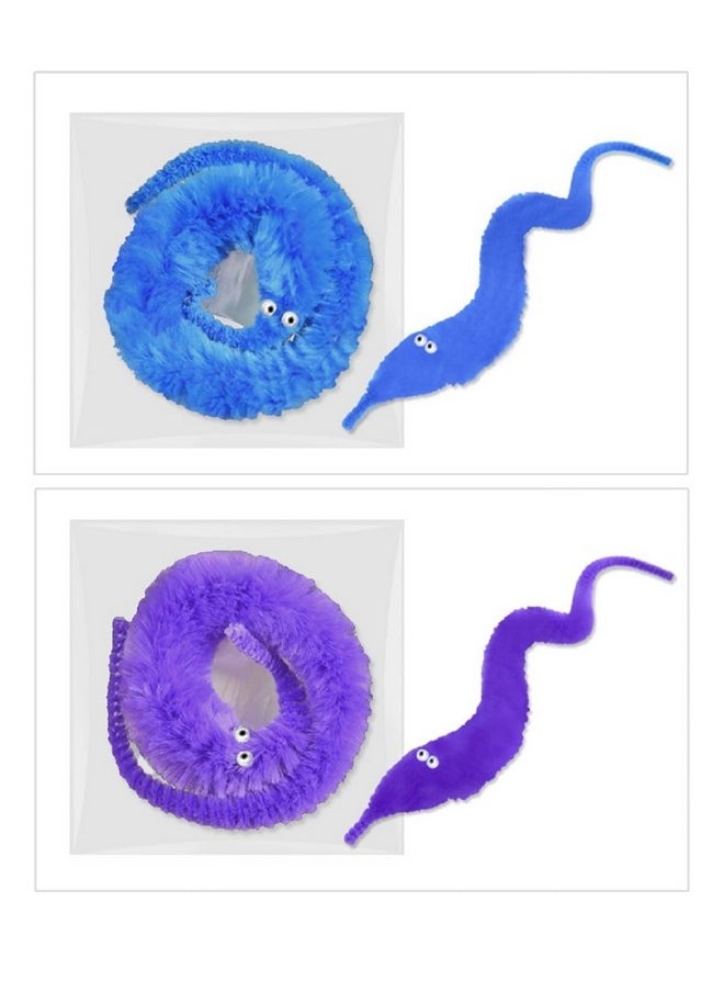 wenfeng 6 Color Magic Worm Toys,Worm On A String,Worm Trick Toys,Wiggly Twisty Fuzzy Worm For Party Supplies(12 Pcs)  - Image 4