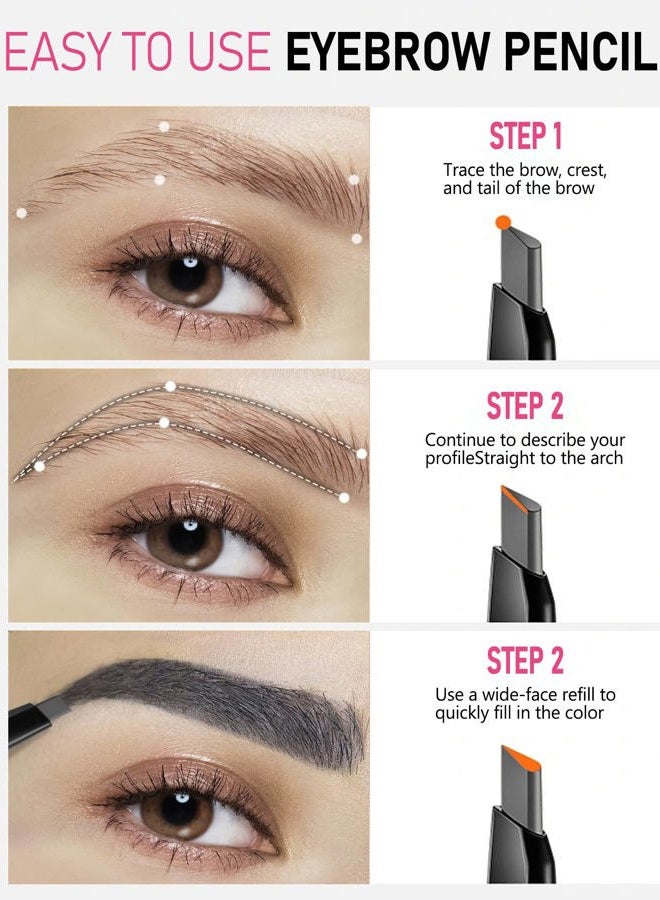 YFULFILL Grey Eyebrow Pencil for Older Women, Grey Eye Brow pencil for older women, Taupe Eyebrow Pencil for Gray Hair - Image 5