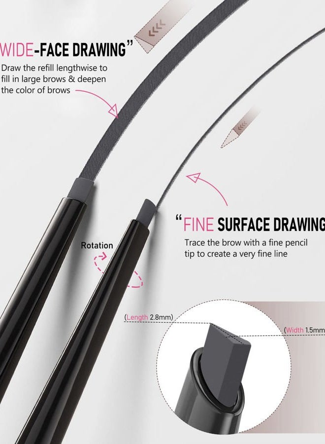 YFULFILL Grey Eyebrow Pencil for Older Women, Grey Eye Brow pencil for older women, Taupe Eyebrow Pencil for Gray Hair - Image 4