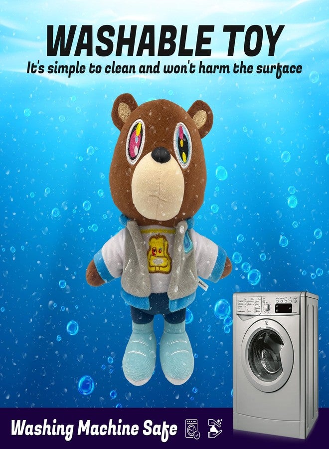 Adenzai Kanye Bear 10 Inch Cute Plush Bear Stuffed Animal Toy Soft and Adorable Gift for Kids, Boys, Girls, Birthdays, Easter, and Graduation - Image 2