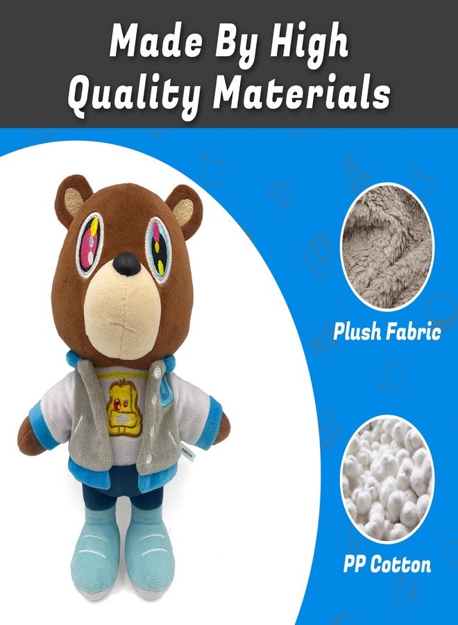 Adenzai Kanye Bear 10 Inch Cute Plush Bear Stuffed Animal Toy Soft and Adorable Gift for Kids, Boys, Girls, Birthdays, Easter, and Graduation - Image 3