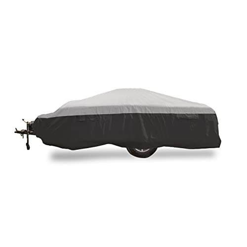 Camco ULTRAGuard 14-16-Ft Pop-Up Camper/RV Cover - Features Covered Air Vents & Cinching Straps - Crafted of Spunbond Polypropylene - Includes Storage Bag for RV Storage and Organization (45764) - Image 1