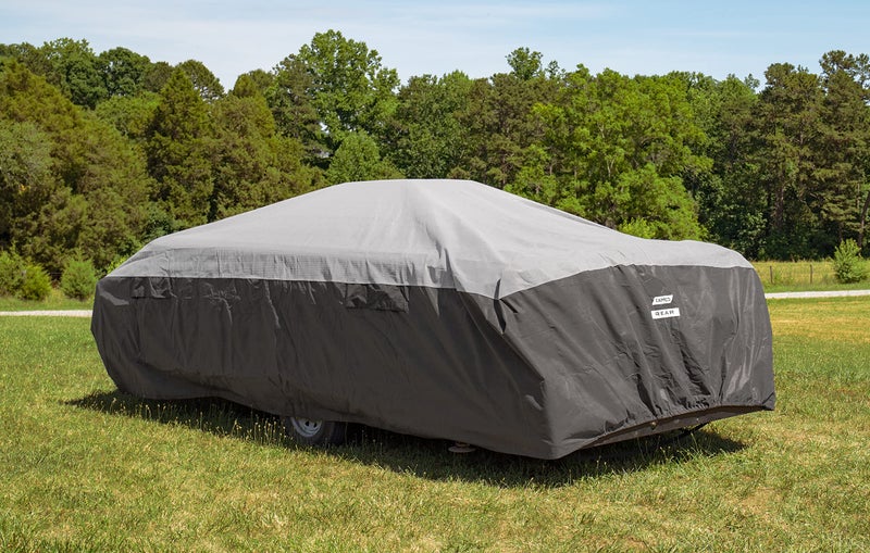 Camco ULTRAGuard 14-16-Ft Pop-Up Camper/RV Cover - Features Covered Air Vents & Cinching Straps - Crafted of Spunbond Polypropylene - Includes Storage Bag for RV Storage and Organization (45764) - Image 3