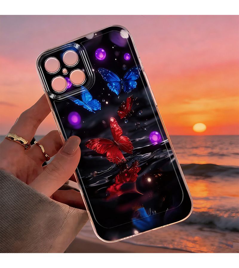 Huawei Honor Y9S 50 60 8T 11I 13I Y70 Y71 Y91 X6A Plus Phone Case Dreamy Butterfly Mixed Color Gradient Glowing Water Droplet Minimalist Style - Image 4