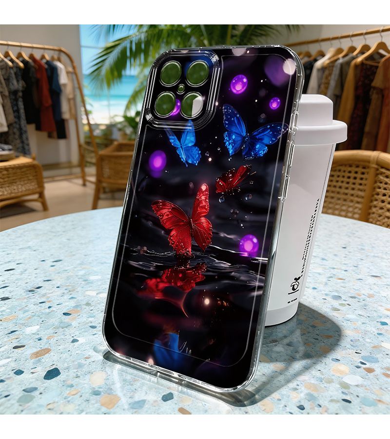 Huawei Honor Y9S 50 60 8T 11I 13I Y70 Y71 Y91 X6A Plus Phone Case Dreamy Butterfly Mixed Color Gradient Glowing Water Droplet Minimalist Style - Image 5