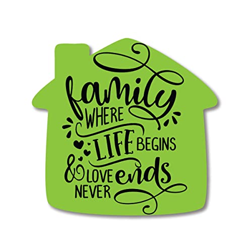 Bhai Please Family Where Life Begins & Love Never Ends Wooden Fridge Magnet - Image 1