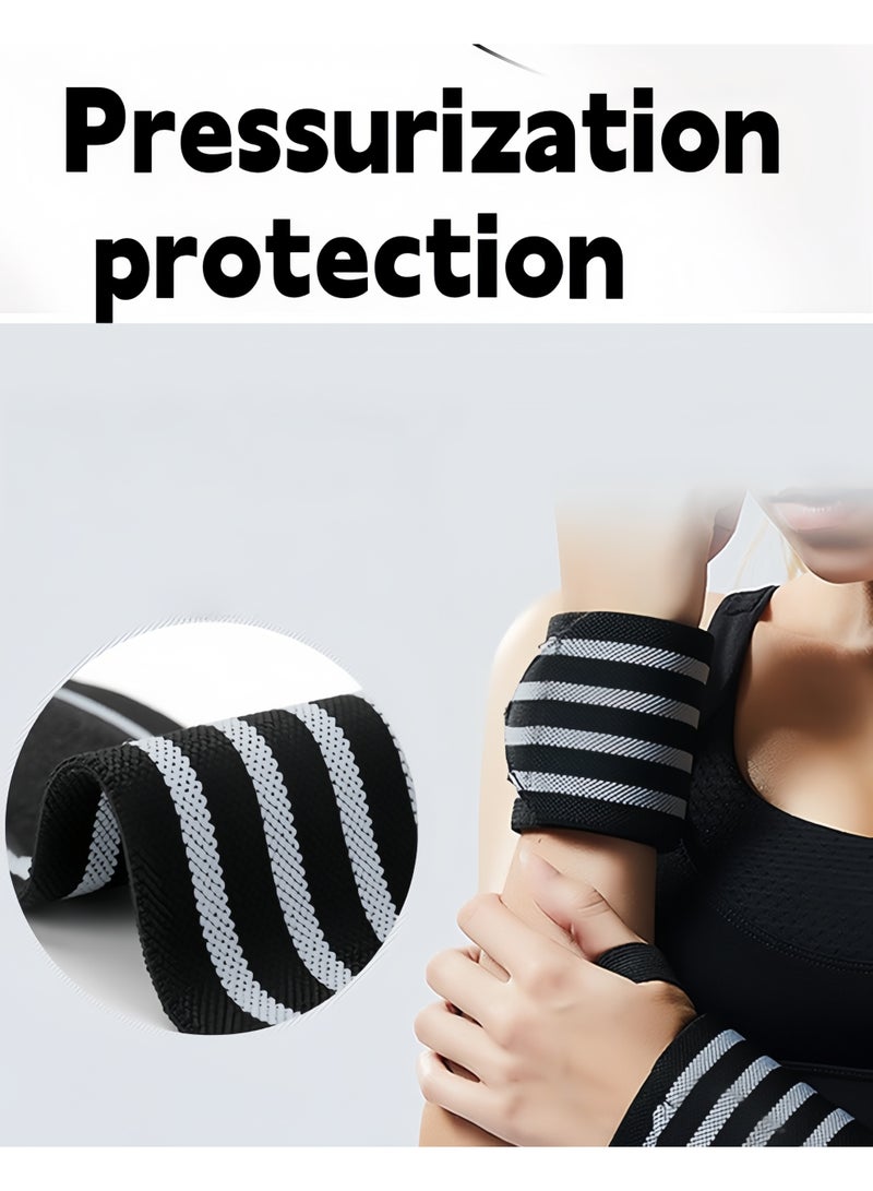 S-Quality Adjustable Compression Wrist Wraps – Elastic Support Straps for Weightlifting, Gym & Injury Prevention – Unisex Sports Wrist Bandages - Image 3