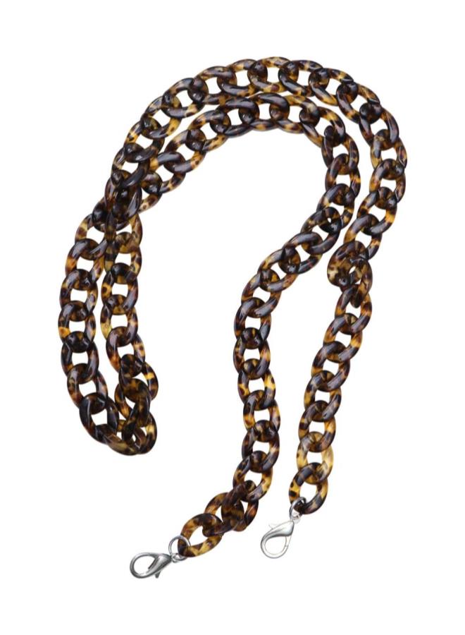 klarako Acrylic Bag Chain Straps Plastic Purse Straps Replacement Shoulder Bag Chain for DIY Purse Making Repairing 120cm (Leopard)  - Image 2