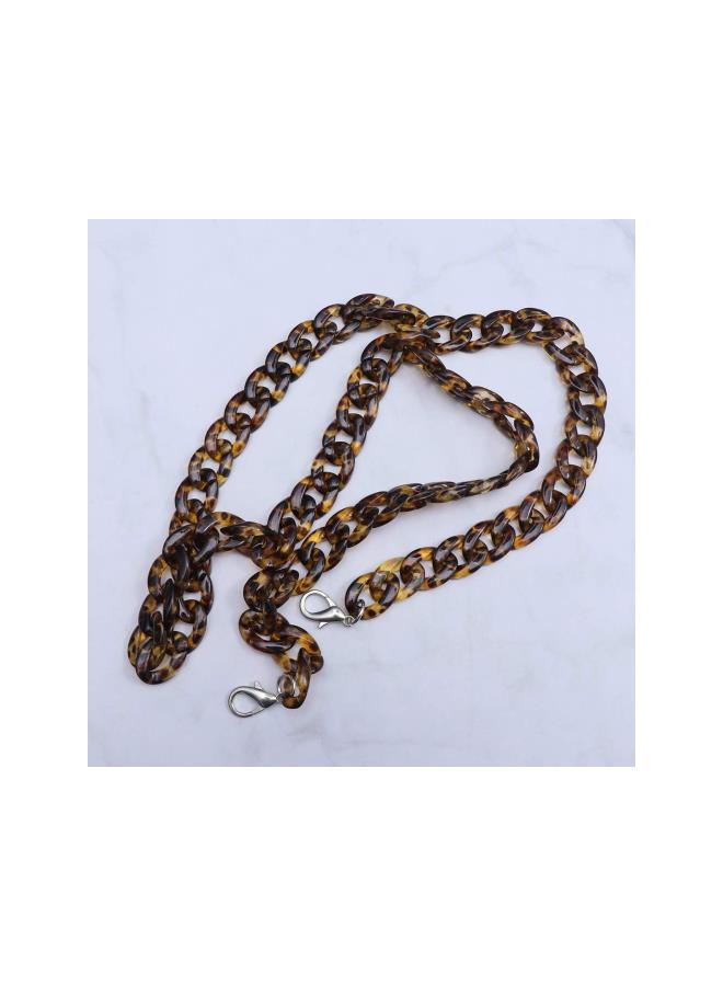 klarako Acrylic Bag Chain Straps Plastic Purse Straps Replacement Shoulder Bag Chain for DIY Purse Making Repairing 120cm (Leopard)  - Image 5