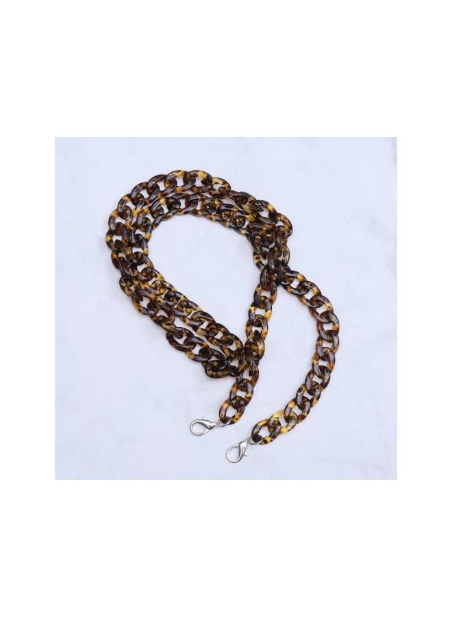 klarako Acrylic Bag Chain Straps Plastic Purse Straps Replacement Shoulder Bag Chain for DIY Purse Making Repairing 120cm (Leopard)  - Image 4