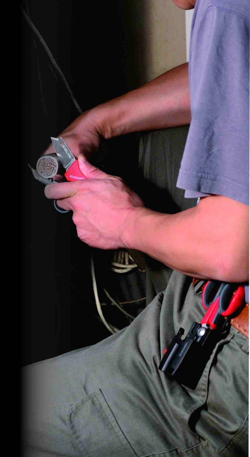 Ascend Tools 6-4/5 inch Pro Cable Insulation Jacket Removal/Slitter Knife and Wire Stripping Tool - Image 5