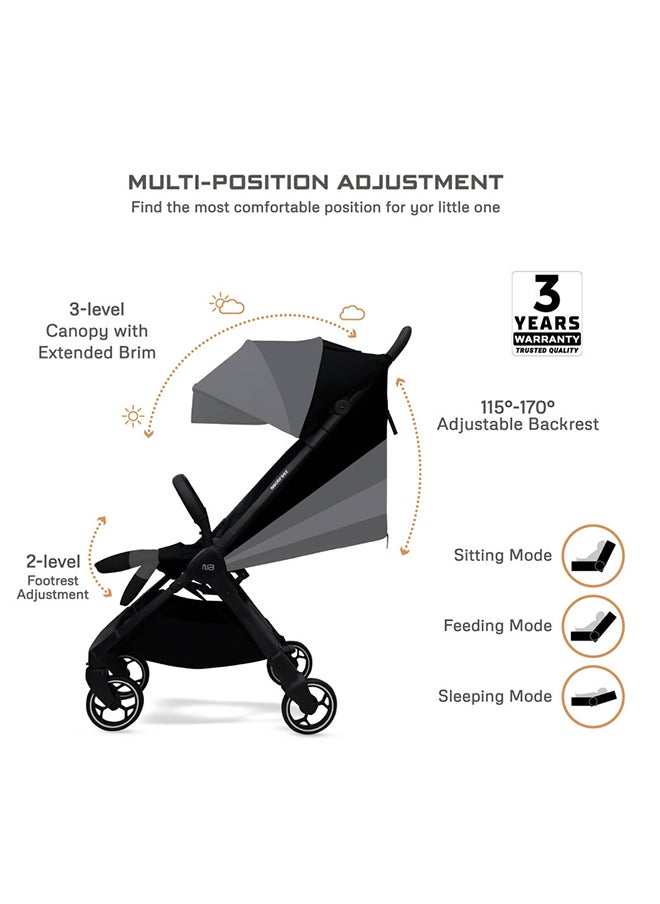neobreez DECA Compact Ultra-Lightweight Cabin Size Approved Baby/Toddler/Kids Stroller, Quick Fold Open Pushchair, Waterproof UPF 50+ Canopy, Gift Bag, Phone Holder And Toy Strap, 0-4yrs, 22kg, 3yrs Warranty  - Image 4