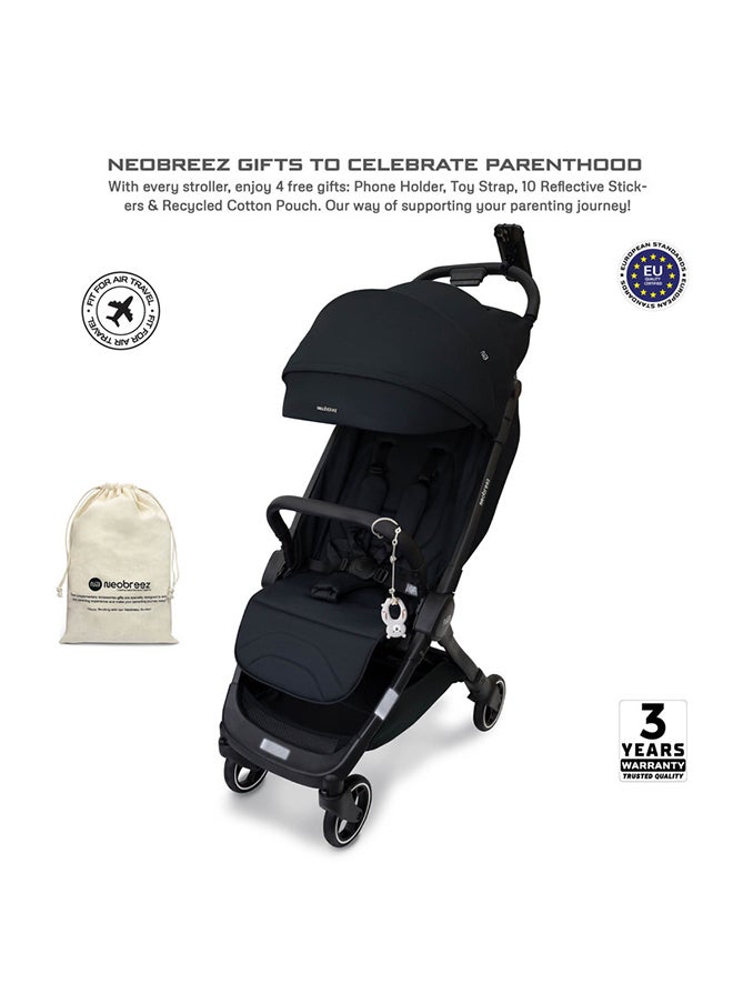 neobreez DECA Compact Ultra-Lightweight Cabin Size Approved Baby/Toddler/Kids Stroller, Quick Fold Open Pushchair, Waterproof UPF 50+ Canopy, Gift Bag, Phone Holder And Toy Strap, 0-4yrs, 22kg, 3yrs Warranty  - Image 2