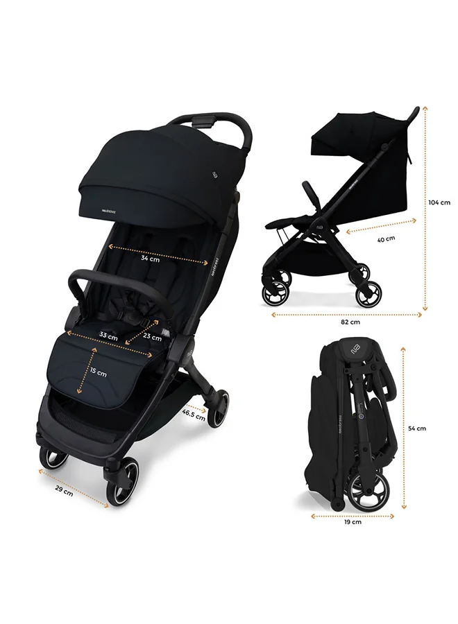 neobreez DECA Ultra-Lightweight Cabin Size Approved Compact Travel Stroller,  Foldable Toddler Kids Baby Trolley, Quick Fold Open Pushchair, Waterproof UPF 50+ Canopy, 0-4yrs,  22kg,  3yrs Warranty