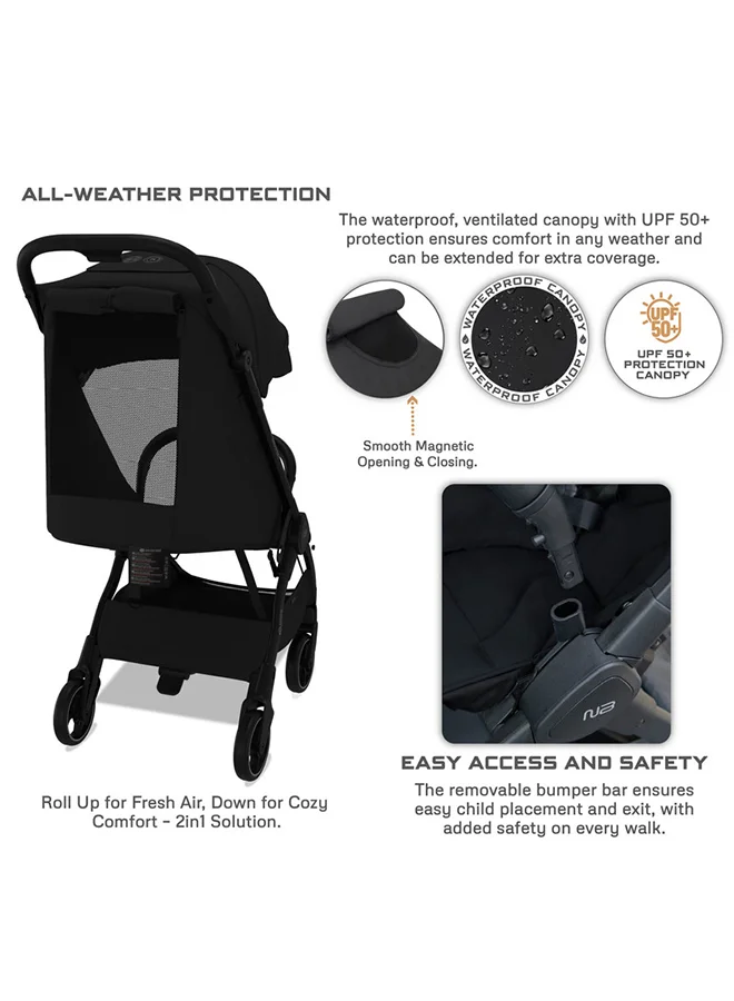 neobreez DECA Ultra-Lightweight Cabin Size Approved Compact Travel Stroller,  Foldable Toddler Kids Baby Trolley, Quick Fold Open Pushchair, Waterproof UPF 50+ Canopy, 0-4yrs,  22kg,  3yrs Warranty