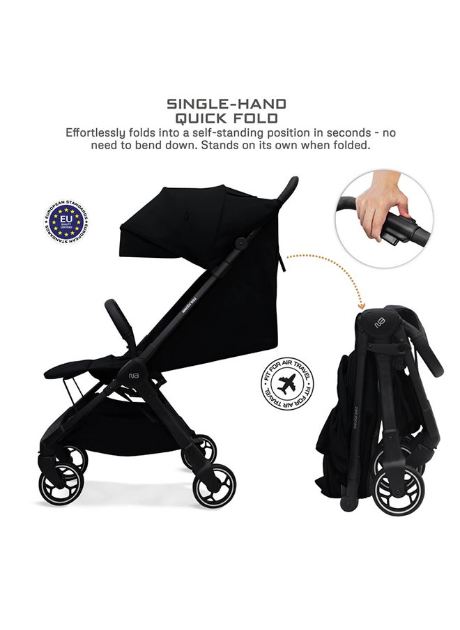 neobreez DECA Compact Ultra-Lightweight Cabin Size Approved Baby/Toddler/Kids Stroller, Quick Fold Open Pushchair, Waterproof UPF 50+ Canopy, Gift Bag, Phone Holder And Toy Strap, 0-4yrs, 22kg, 3yrs Warranty  - Image 3