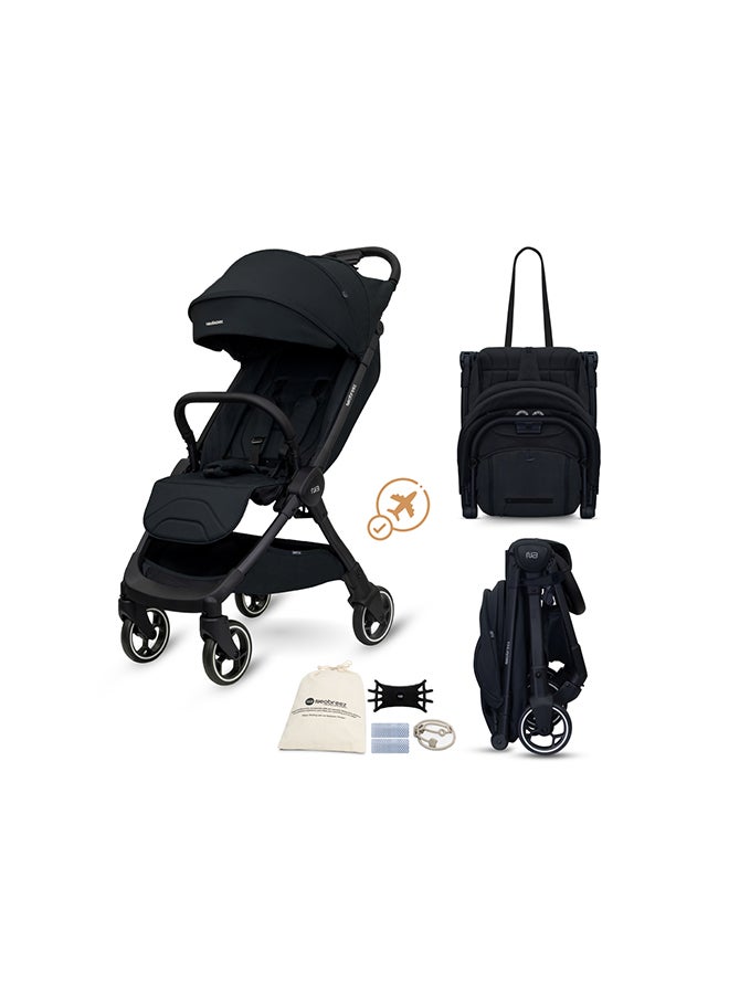 نيوبريز عربة أطفال للسفر خفيفة الوزن من دي سي إيه، معتمدة لحجم المقصورة، قابلة للطي، عربة أطفال صغيرة، عربة دفع سهلة الطي، مظلة مقاومة للماء بعامل حماية +، ضمان  سنوات - Image 1