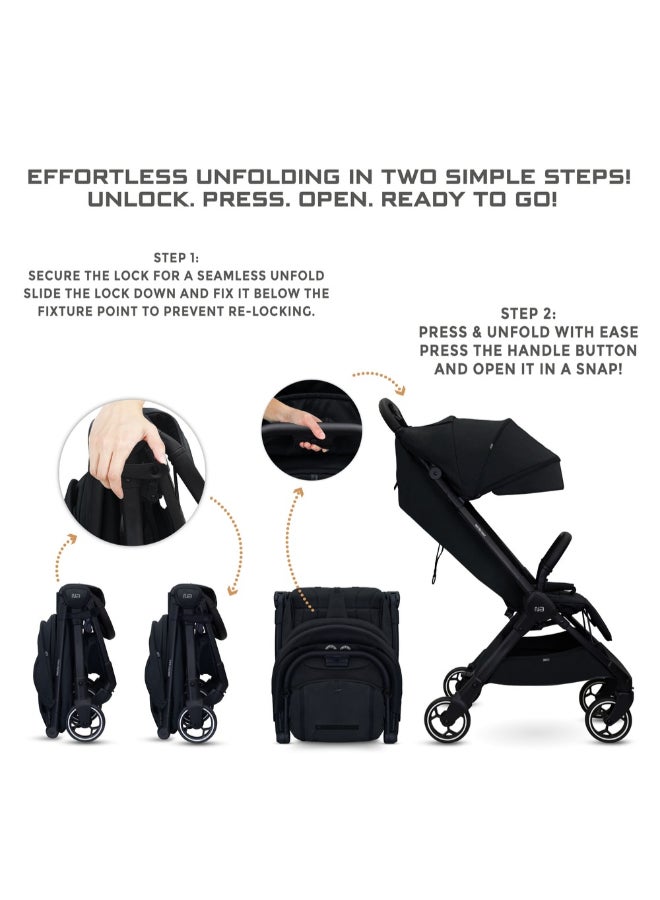 neobreez DECA Ultra-Lightweight Cabin Size Approved Compact Travel Stroller,  Foldable Toddler Kids Baby Trolley, Quick Fold Open Pushchair, Waterproof UPF 50+ Canopy, 0-4yrs,  22kg,  3yrs Warranty - Image 2