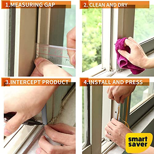 Smart Saver D Shaped (Grey) Self-Adhesive Epdm Doors and Windows Foam Seal Strip Rubber Weatherstrip 5 Meter (2 X 2.5 M = 5 Meter)-Pack of 2 - Image 4