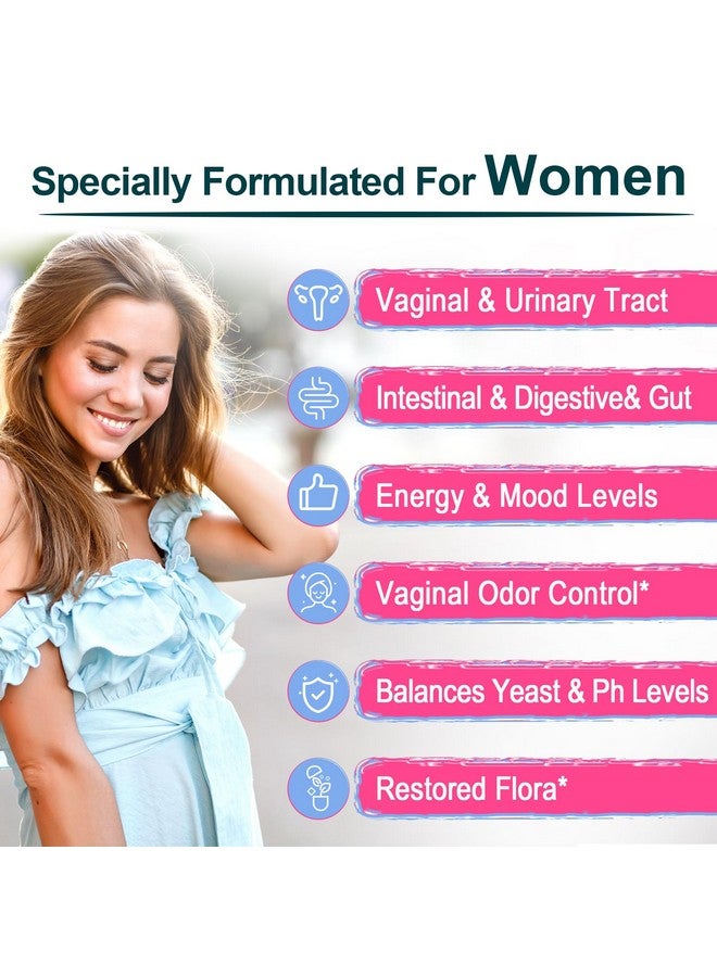 Generic Vaginal Probiotics, PH Balance for Women, 70 Billion CFUs Womens Probiotic for Vaginal Health, Urinary, Odor Control, Flor, Ph Balance & Hormone, with Prebiotic & D-Mannose - Shelf Stable, 60 Caps  - Image 3