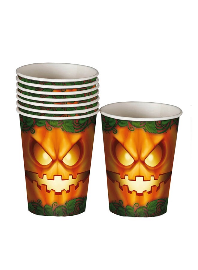 Fiestas Guirca Bag : 8 Pumpkin Halloween Glasses 10 Cm 