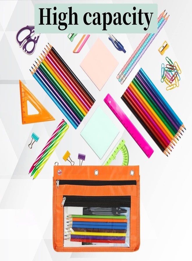 YoeeJob 18 Pack 1 Inch Expandable Zipper Pencil Pouches with Clear Window for 3 Ring Binder, Suitable for School & Office（Multicolor） - Image 5