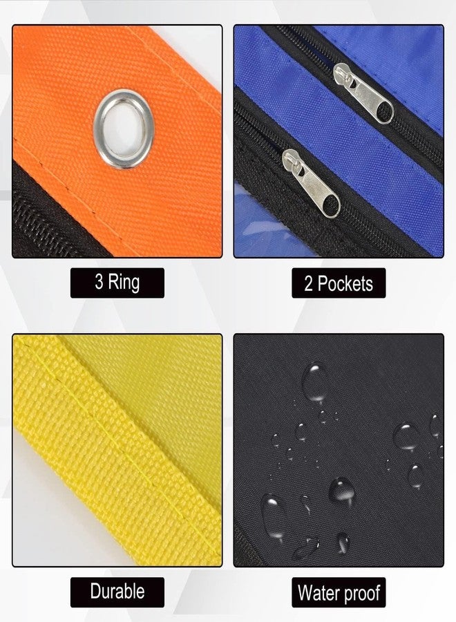 YoeeJob 18 Pack 1 Inch Expandable Zipper Pencil Pouches with Clear Window for 3 Ring Binder, Suitable for School & Office（Multicolor） - Image 3