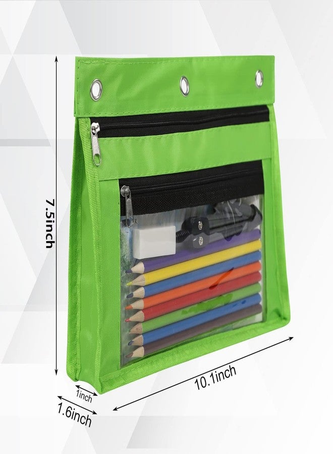 YoeeJob 18 Pack 1 Inch Expandable Zipper Pencil Pouches with Clear Window for 3 Ring Binder, Suitable for School & Office（Multicolor） - Image 2