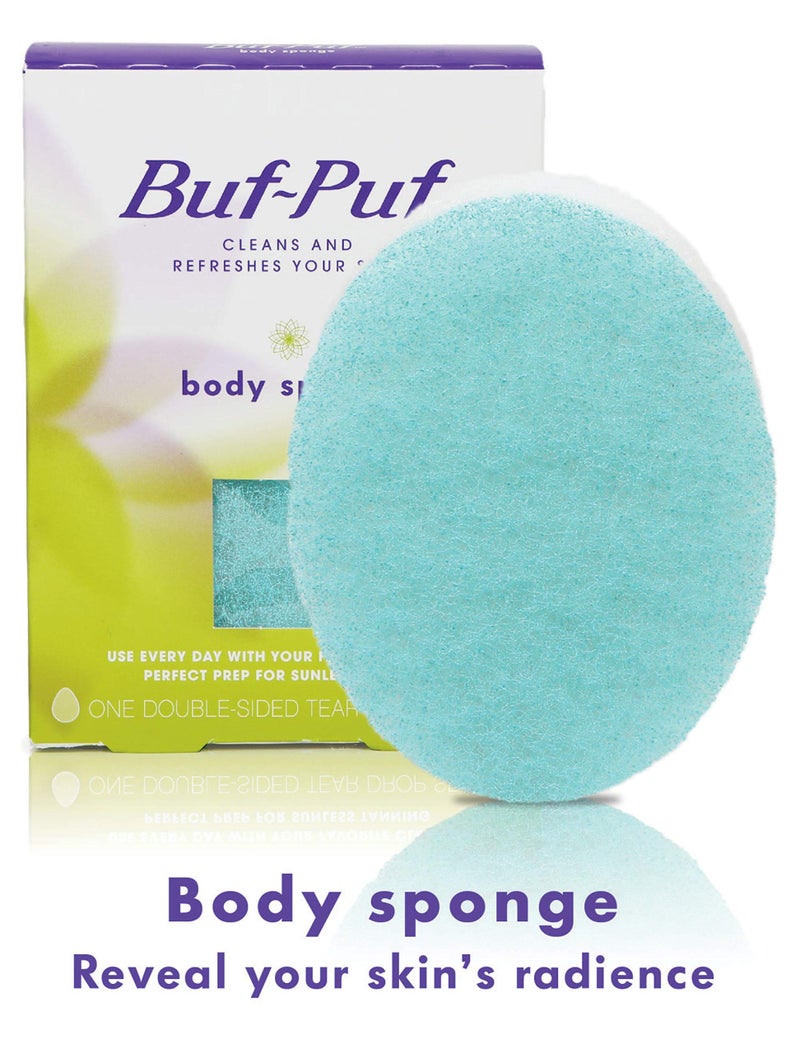 Buf-Puf Body Sponge  Bath Sponge  Dermatologist Developed  Cleanses Skin Of Dirt  And Excess Oil  Reusable  Exfoliating  1 Count - Image 1
