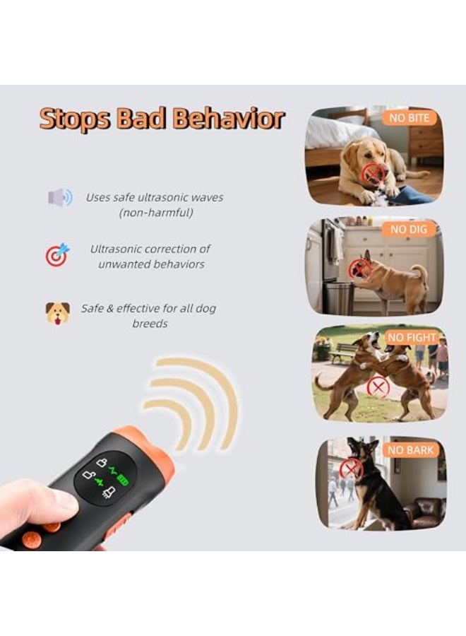 Generic CWYZA Upgraded Dog Barking Deterrent Device – 6-in-1 Ultrasonic Anti-Bark Trainer with LED Flashlight, Rechargeable & Portable, Safe and Humane Bark Control Tool for Dogs  - Image 2