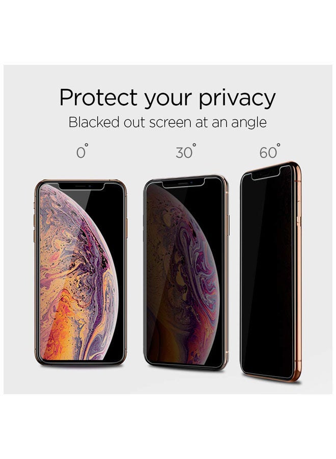 NIBEMINENT 2-Piece Privacy Screen Protector For Apple iPhone X Black - Image 3
