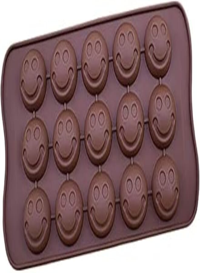 Silicone Chocolate Mold - 15 Sheets Half Oval Shape - 4.75 by 4 - Brown