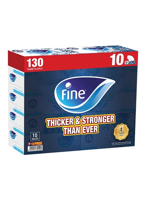 Facial Tissues 130 Sheets Pack Of 10