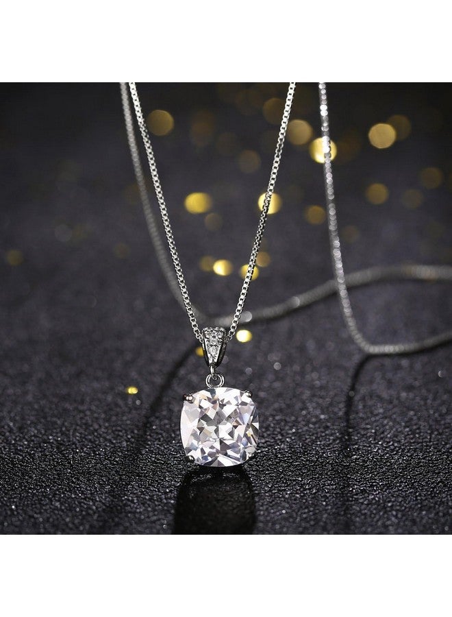 AMYJANE Wedding Jewelry Set For Bridesmaids - Elegant Sterling Silver Teardrop Clear Cubic Zirconia Crystal Rhinestone Cz Necklace Set For Bride Bridal Jewelry For Mother Of Bride - Image 3