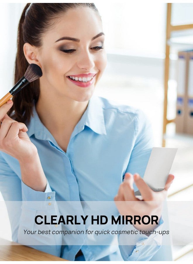 MIRRORNOVA Portable Folding Mirror Ultraslim Durable Makeup Tabletop Mirror For Travel With Aluminum Shell Mini Size 3.3'' - Image 5