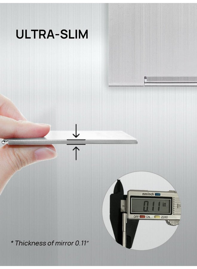 MIRRORNOVA Portable Folding Mirror Ultraslim Durable Makeup Tabletop Mirror For Travel With Aluminum Shell Mini Size 3.3'' - Image 4