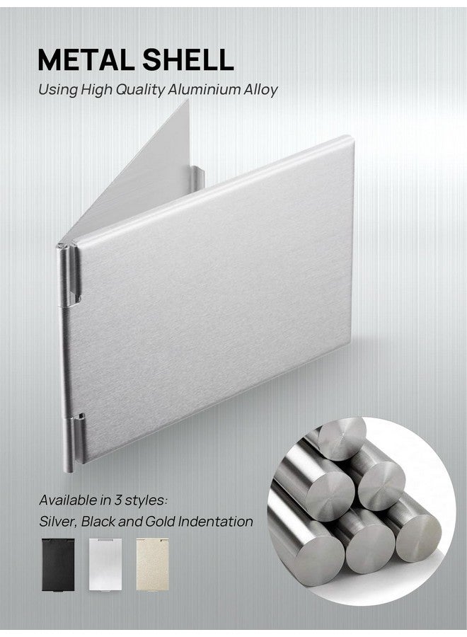 MIRRORNOVA Portable Folding Mirror Ultraslim Durable Makeup Tabletop Mirror For Travel With Aluminum Shell Mini Size 3.3'' - Image 3