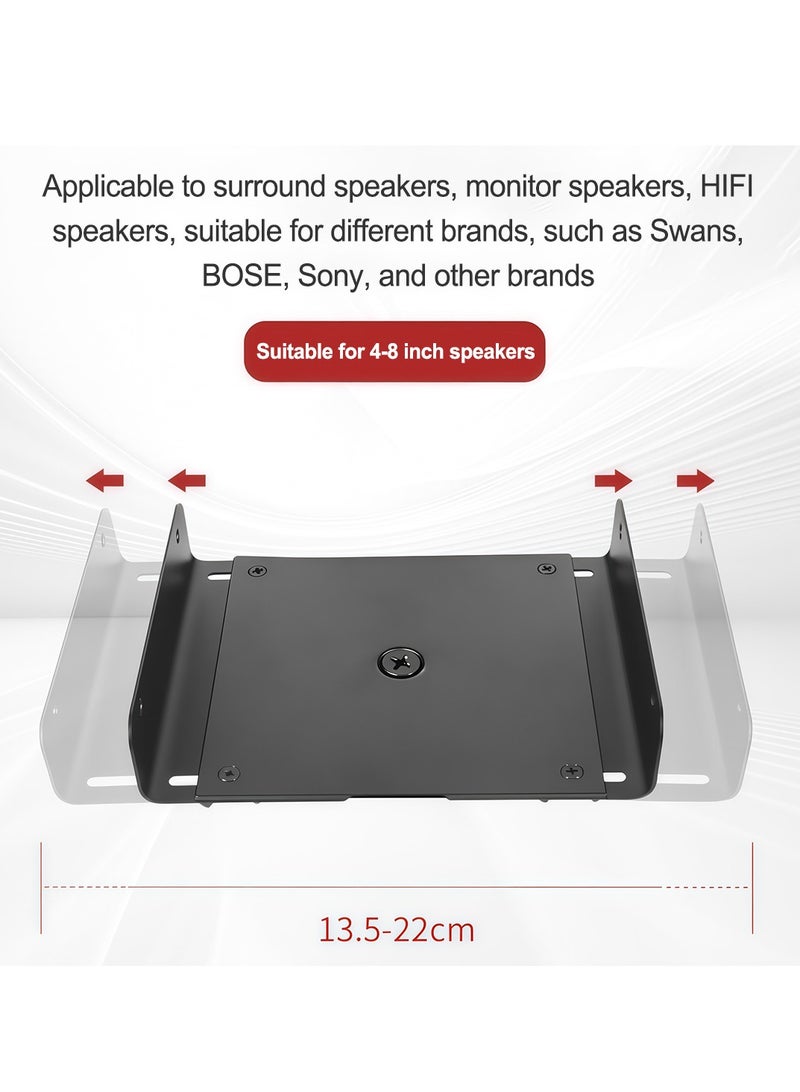 FlashHawk Speaker Stands Pair - Adjustable Height Speaker Stands for Satellite & Bookshelf Speakers up to 22lbs - Suitable For 4-8 inch Speakers - Image 4