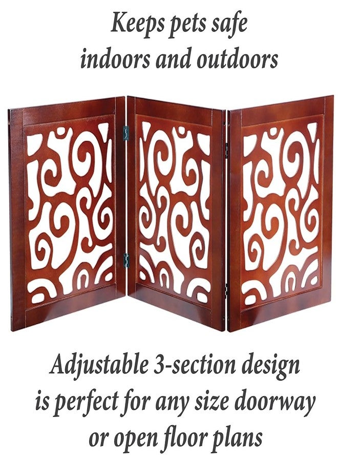 Etna 3-Section Adjustable and Scrolled Wooden Pet Gate by Etna - Image 5