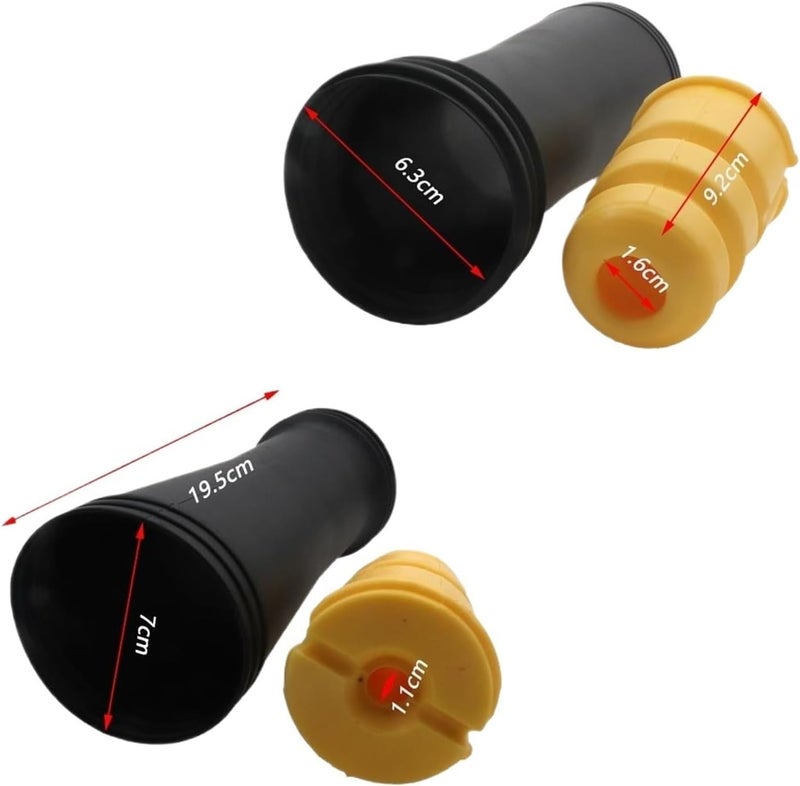 Vuzmode Rear Dust Cover Air Shock Absorber Bellow Buffer Boot Set - Image 2